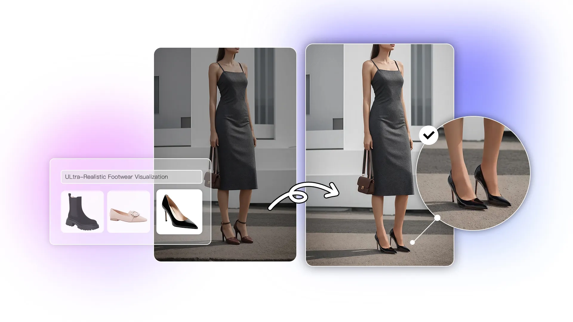 Create realistic on-model shoe photos with Visboom's AI Shoe Try-On—no photoshoots required.
